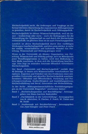 gebrauchtes Buch – Paul Kellermann – Universität und Hochschulpolitik