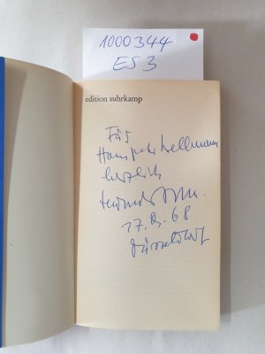 Amras : von Thomas Bernhard signiert : datiert: "17.9.68 Düsseldorf"