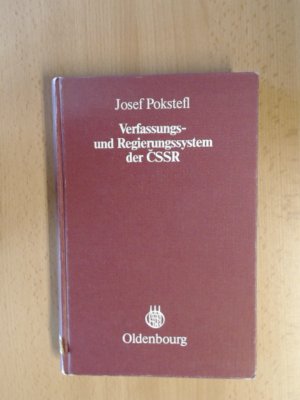 gebrauchtes Buch – Josef Pokstefl – Verfassungs- und Regierungssystem der CSSR. Veröffentlichungen des Collegium Carolinum. Band 42.