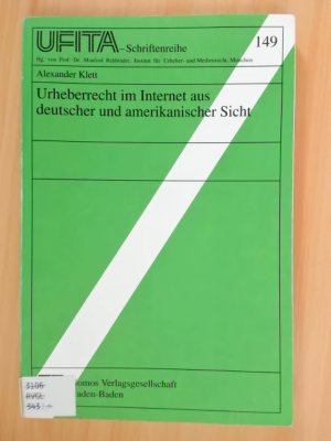 Urheberrecht im internet aus deutscher und amerikanischer Sicht