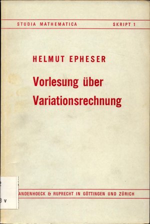 Vorlesung über Variationsrechnung