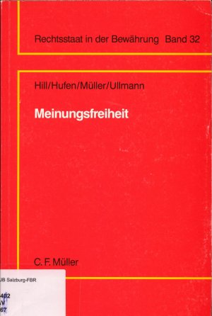 gebrauchtes Buch – Werner Hill – Meinungsfreiheit Deutsche Sektion der Internationalen Juristen-Kommission