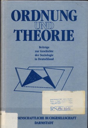 gebrauchtes Buch – Sven Papcke – Ordnung und Theorie Beiträge zur Geschichte der Soziologie in Deutschland