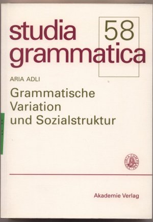 gebrauchtes Buch – Aria Adli – Grammatische Variatuon und Sozialstruktur