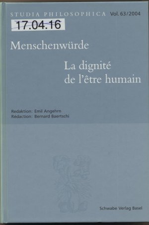 Menschenwürde - La dignité de l'être humain