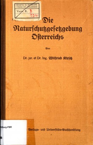 Die Naturschutzgesetzgebung Österreichs