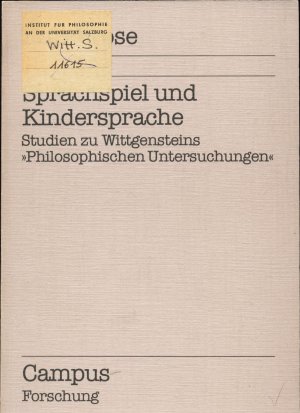 Sprachspiel und Kindersprache