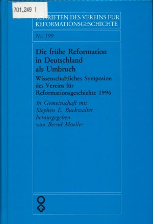 gebrauchtes Buch – Bernd Moeller – Die frühe Reformation in Deutschland als Umbruch