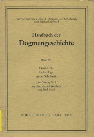 gebrauchtes Buch – Schmaus, Michael – Eschatologie in der Scholastik