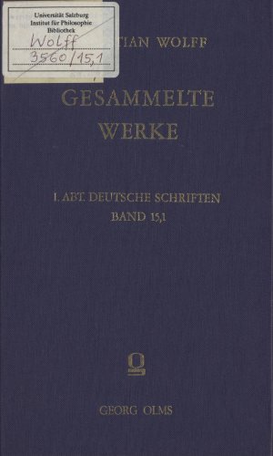 Anfangsgründe aller Mathematischen Wissenschaften IV Christian Wolff - Gesammelte Werke