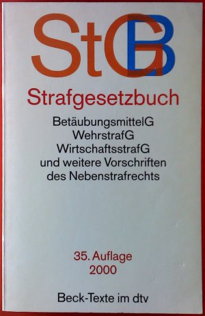 gebrauchtes Buch – ohne Autorenangabe – StGB Strafgesetzbuch. 35. Auflage 2000.