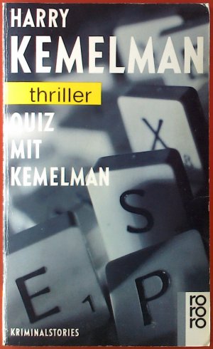 Quiz mit Kemelman. Thriller.