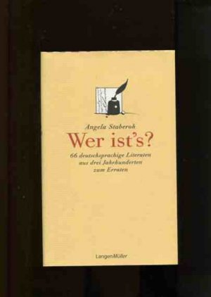 gebrauchtes Buch – Angela Staberoh – Wer ist's ? - 66 deutschsprachige Literatinnen und Literaten zum Erraten.