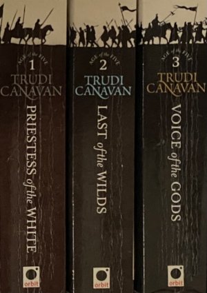 Age of the Five (3-volume set). 1: Priestess of the White. 2: Last of the Wilds. 3: Voice of the Gods