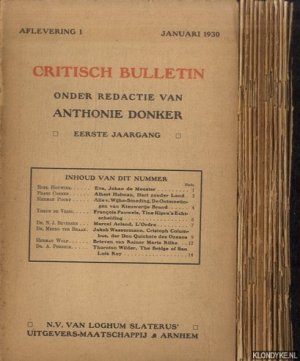 Critisch Bulletin: Eerste jaargang 1930 (12 afleveringen)