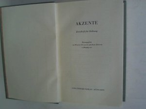 Akzente. Zeitschrift für Dichtung. 4. Jahrgang 1957