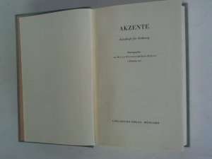 Akzente. Zeitschrift für Dichtung. 3. Jahrgang 1956