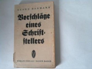 Vorschläge eines Schriftstellers