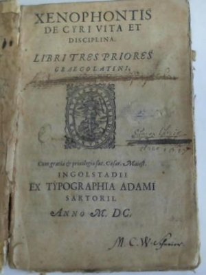 De cyri vita et disciplina. Libri tres priores graecolaini