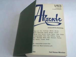 Akzente. Zeitschrift für Dichtung: Jahrgang 1963. Heft 1-6 komplett