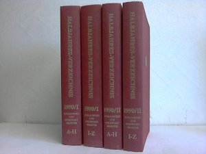 Halbjahres-Verzeichnis 1990. Verzeichnis aller im Wöchentlichen Verzeichnis angezeigten deutschen und im Ausland erscheinenden deutschsprachigen Publikationen. 2 Bände in 4 Bänden