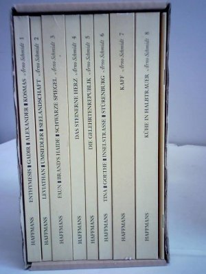 gebrauchtes Buch – Arno Schmidt – Das erzählerische Werk in 8 Bänden. Mit 1 Beiheft mit unveröffentlichten Leseanweisungen, Berechnungen III, Werkchronik und Gesamtverzeichnis