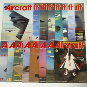 gebrauchtes Buch – Aircraft - Die neue Enzyklopädie der Luftfahrt – Aircraft - Ein Sammelwerk von de Agostini, Heft Nr. 1 - 13, 15 - 17. Zusammen 16 Hefte