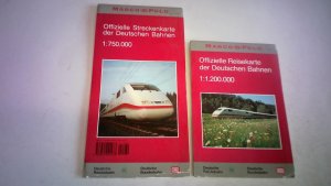 Offizielle Reisekarte der Deutschen Bahnen/Offizielle Streckenkarte der Deutschen Bahnen. 2 Karten