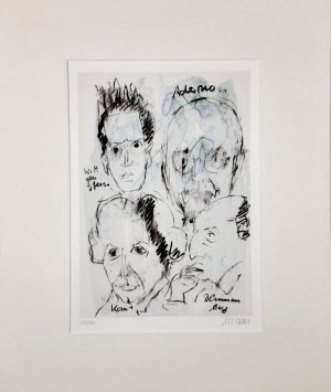 Adorno, Wittgenstein, Kant, Blumenberg. - (Giclée-Print / 2015, Ex. Nr. 57/180)