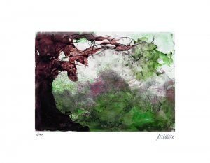 Baum im Sturm. - (Giclée-Print / 2019, numm. u. signiertes Ex. Nr. 73, Auflage: 180)