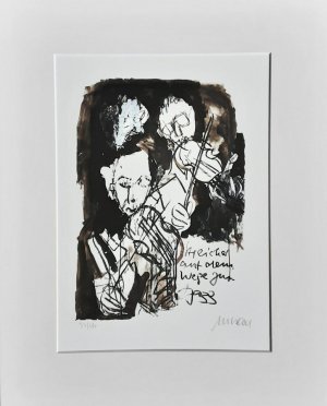 Streicher auf dem Weg zum Jazz. - (Giclée-Print / 2022, Ex. Nr. 54/180)