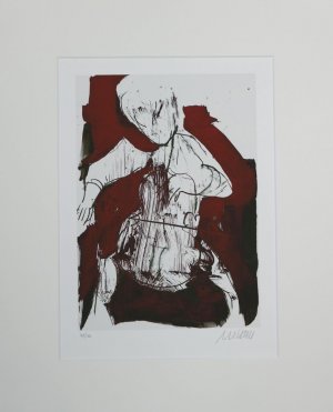 Cellospieler.- (Giclée-Print / 2015, Ex. Nr. 48/180)