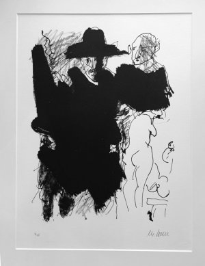 Dostojewski - (Lithographie / 2003, num. u. signiertes Ex. Nr. 4, Auflage: 35)