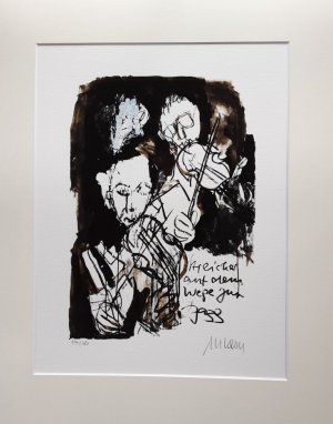 Streicher auf dem Weg zum Jazz. - (Giclée-Print / 2022, Ex. Nr. 57/180)