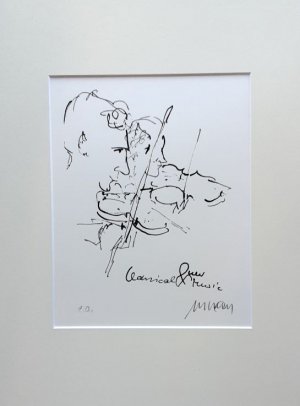 Classical and New Music. - (Lithographie / 2018, RARITÄT für Sammler: mit e.a. als Künstlerexemplar gekennzeichnet u. signiert)