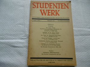 antiquarisches Buch – Studentenwerk Zeitschrift der Studentischen Selbsthilfearbeit 6. Jahrgang 1932 Heft 6 November/Dezember