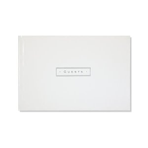 White Leather Guest Book