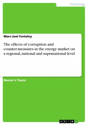 The effects of corruption and counter-measures in the energy market on a regional, national and supranational level / Marc-Joel Fortelny / Taschenbuch / Paperback / 84 S. / Englisch / 2013