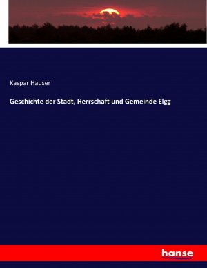 Geschichte der Stadt, Herrschaft und Gemeinde Elgg / Kaspar Hauser / Taschenbuch / Paperback / 760 S. / Deutsch / 2017 / hansebooks / EAN 9783743664784