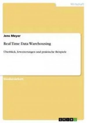 Real Time Data Warehousing / Überblick, Erweiterungen und praktische Beispiele / Jens Meyer / Taschenbuch / 28 S. / Deutsch / 2007 / GRIN Verlag / EAN 9783638831949