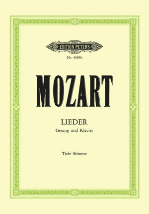 Selected Songs and Arias for Voice and Piano (Low Voice) / Incl. 2 Duets (Sbar, Sb), 2 Terzets (Stb) and Quartet (Sttb) / Wolfgang Amadeus Mozart / Taschenbuch / Buch + CD / Englisch / 2022