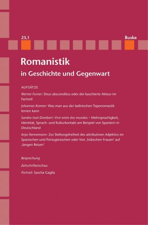 Romanistik in Geschichte und Gegenwart 25,1 / Andre Klump (u. a.) / Taschenbuch / Romanistik in Geschichte und Gegenwart 25,1 / Paperback / 108 S. / Deutsch / 2019 / Helmut Buske Verlag