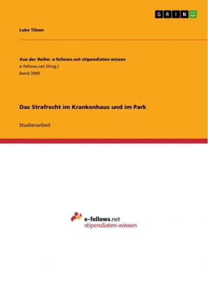 Das Strafrecht im Krankenhaus und im Park / Luke Tilson / Taschenbuch / Paperback / 36 S. / Deutsch / 2021 / GRIN Verlag / EAN 9783346519610