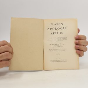 antiquarisches Buch – Platón – Apologie und Kriton