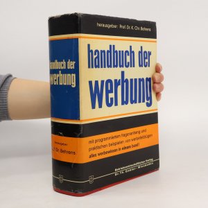 antiquarisches Buch – Karl Christian Behrens – Handbuch der Werbung