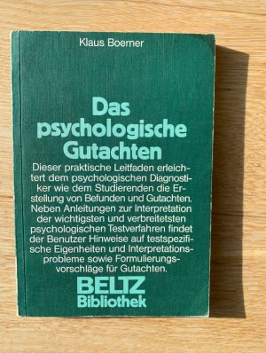 Bildtext: Das psychologische Gutachten - praktischer Leitfaden von Klaus Boerner