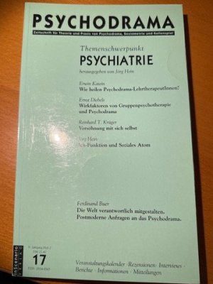 Bildtext: Psychodrama: Psychiatrie - Heft 2/99 von Hein, Jörg