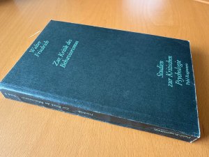 Bildtext: Zur Kritik des Behaviorismus von Walter Friedrich
