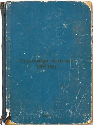 Stranitsy istorii RKP(b). In Russian /Pages of history of the RKP (b)