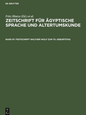 Festschrift Walther Wolf zum 70. Geburtstag